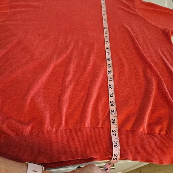 Peter Millar Men's XXL Crew neck Crown Soft Sweater Red Lightweight Cotton Silk - Picture 8 of 9